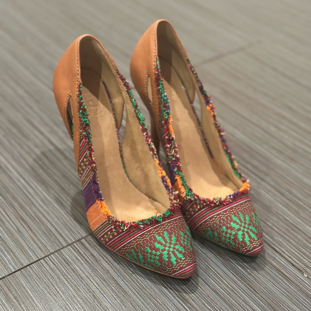 Colorful Patterned Women's Heels